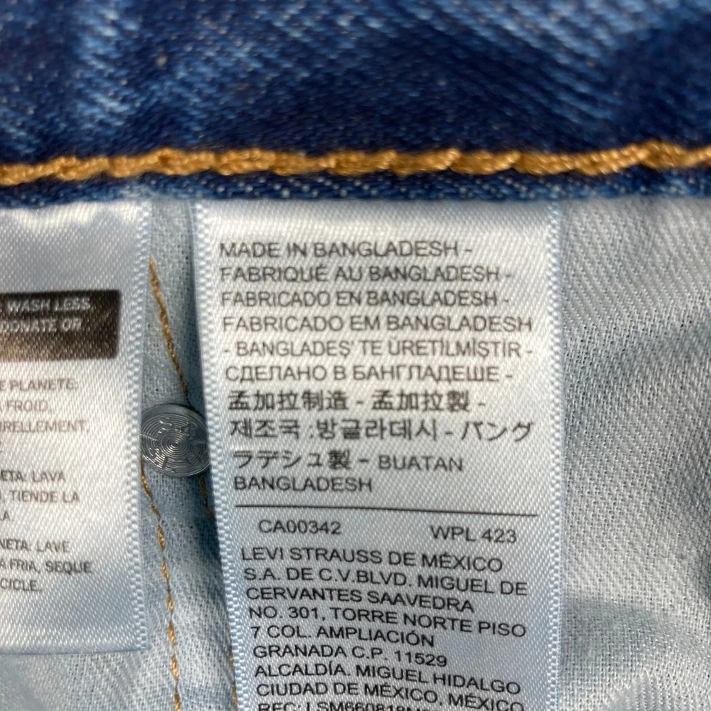 Levi's 505 Regular Fit Jeans Mens 33x32 Medium Wash Blue Straight Leg Denim
